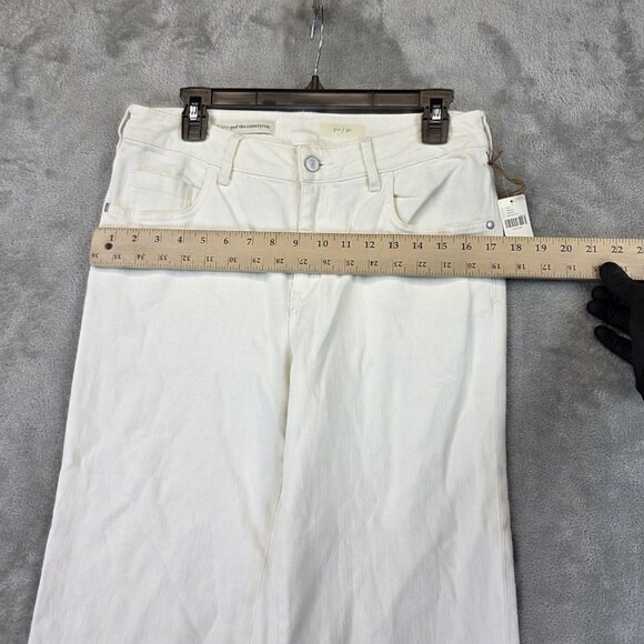 Pilcro Anthropologie Jeans Womens 30 Embroidered Floral Scallop Hem Cropped - Picture 6 of 13